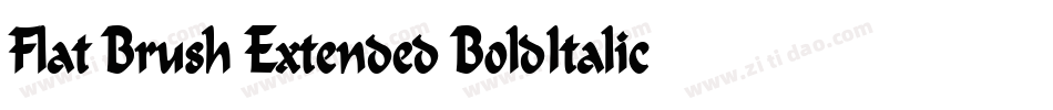 Flat Brush Extended BoldItalic字体转换